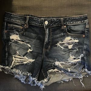 American Eagle midi jean shorts